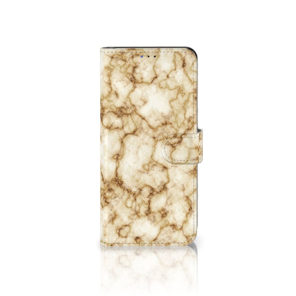 Samsung Galaxy A20s Bookcase Marmer Goud