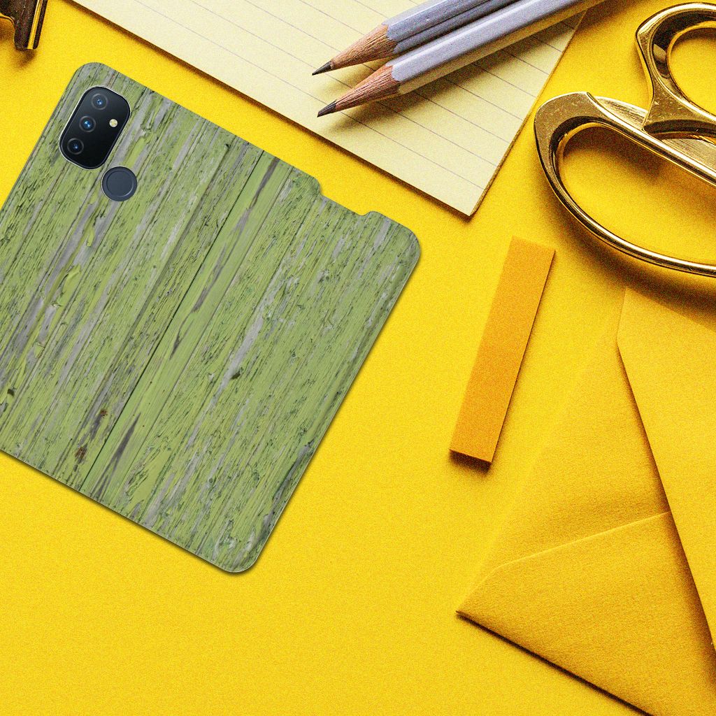 OnePlus Nord N100 Book Wallet Case Green Wood - B2C Telecom