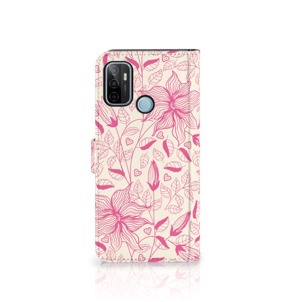 OPPO A53 | OPPO A53s Hoesje Pink Flowers