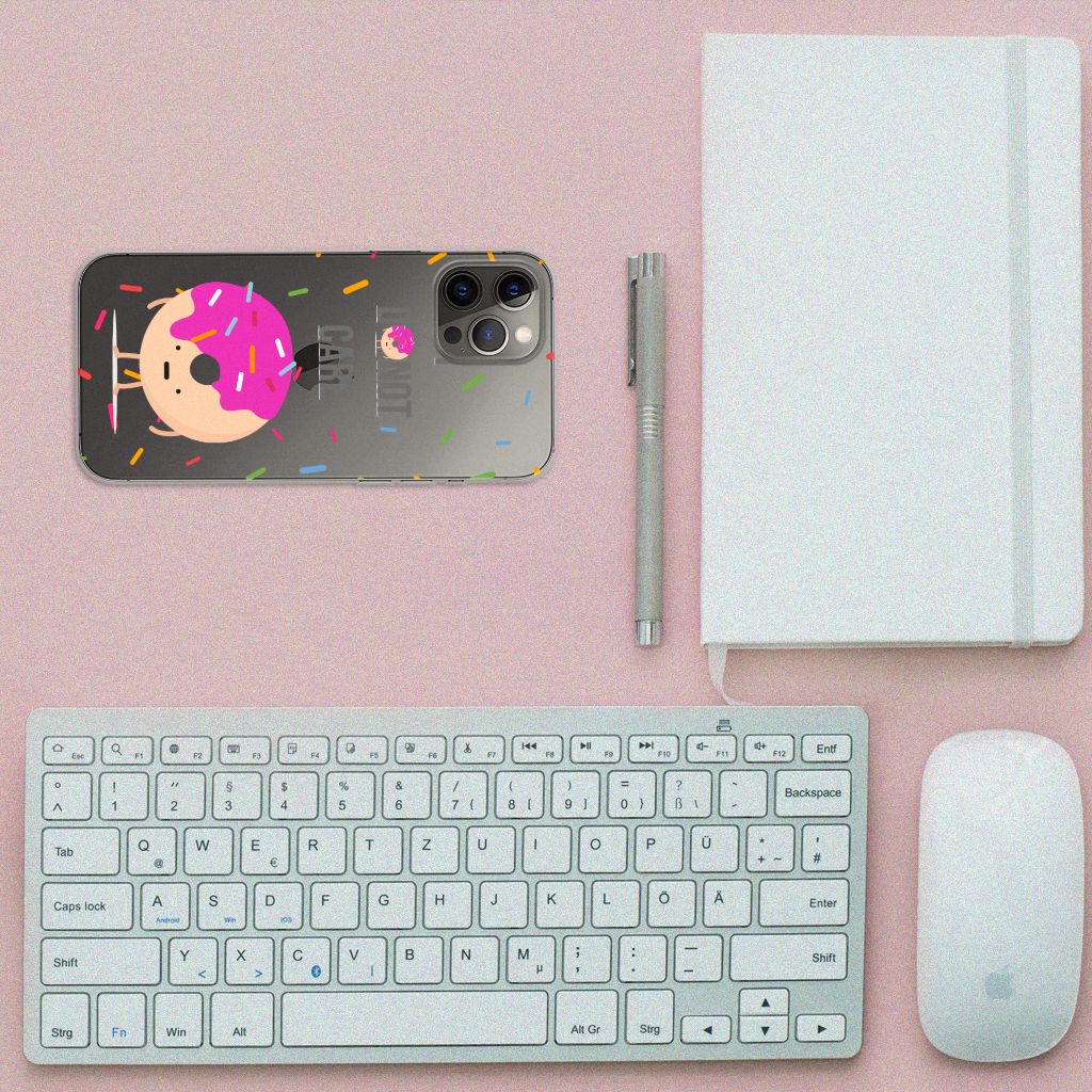 iPhone 12 Pro Max Siliconen Case Donut Roze B2C Telecom