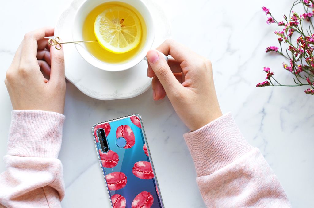 Huawei P30 Lite Beschermhoes Pink Macarons