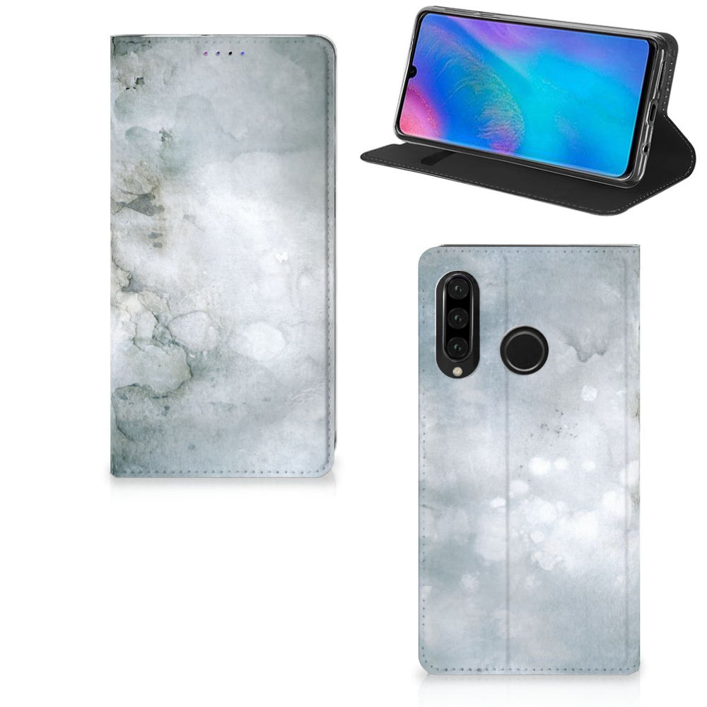 Bookcase Huawei P30 Lite New Edition Painting Grey