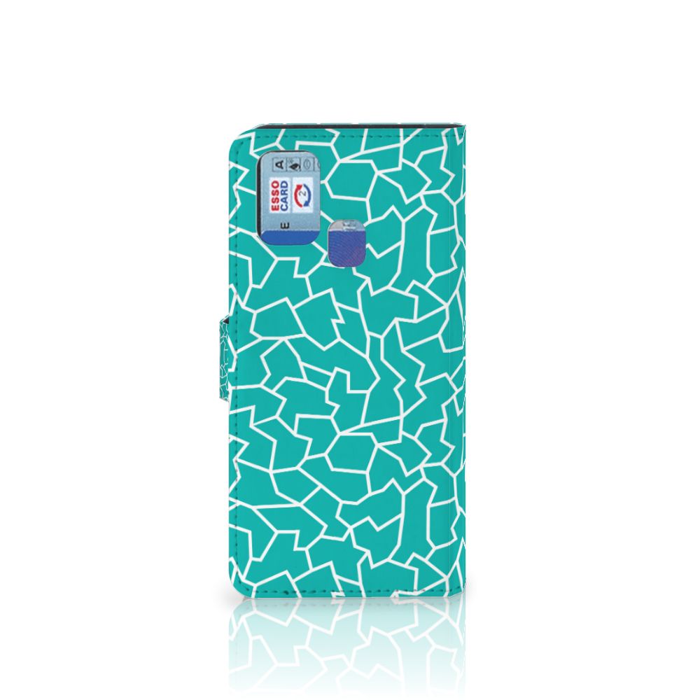 Samsung Galaxy M31 Hoesje Cracks Blue