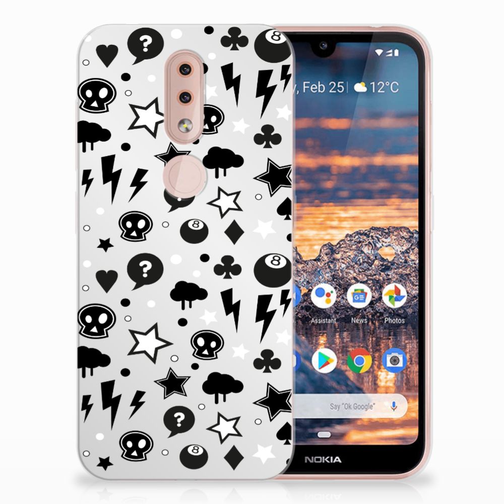 Silicone Back Case Nokia 4.2 Silver Punk