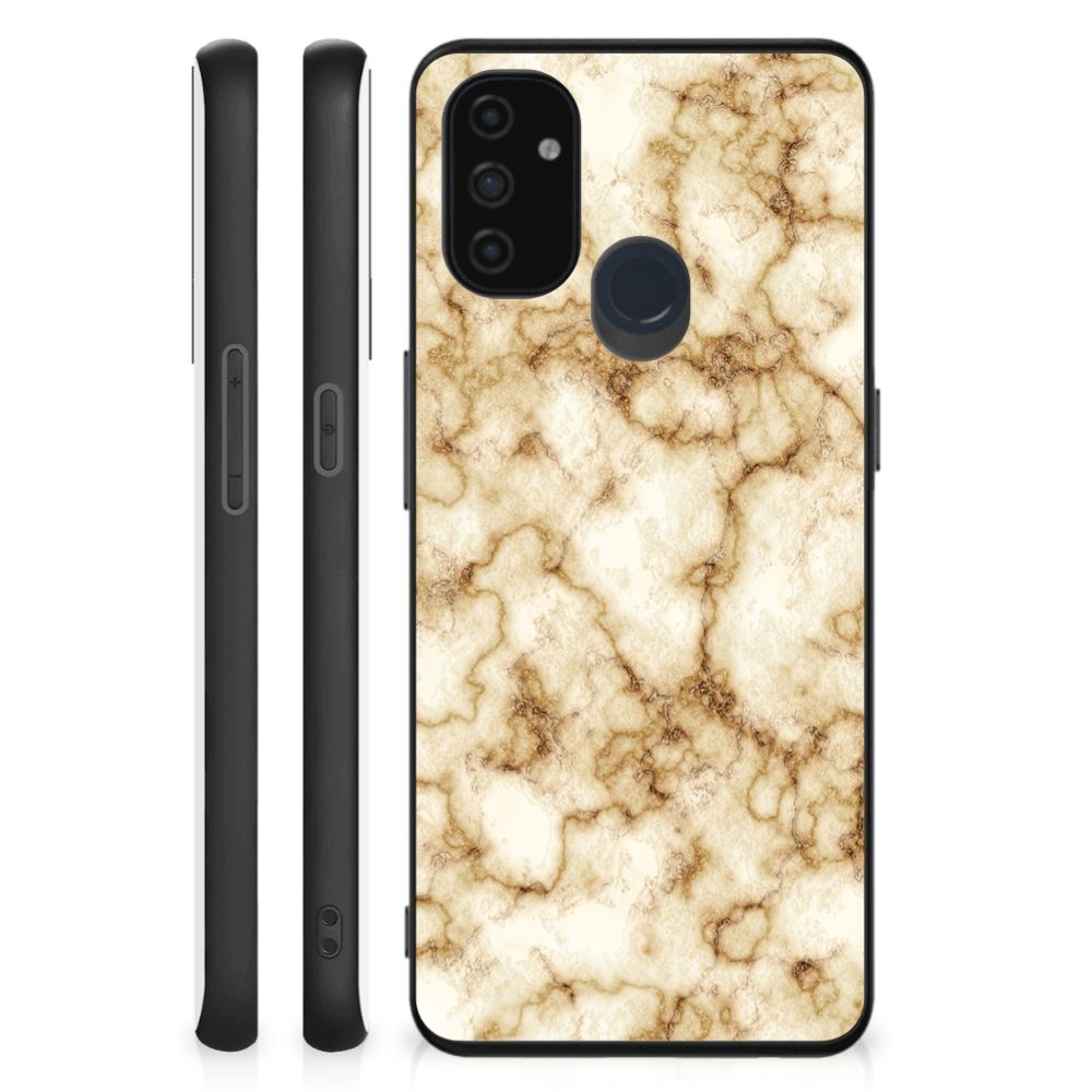 OnePlus Nord N100 Marmeren Print Telefoonhoesje Marmer Goud