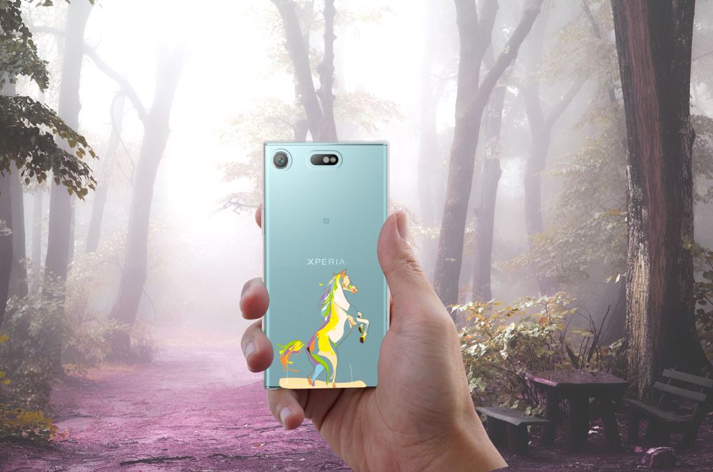 Sony Xperia XZ1 Compact Telefoonhoesje met Naam Horse Color