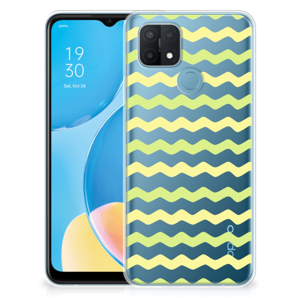 OPPO A15 TPU bumper Waves Yellow B2C Telecom