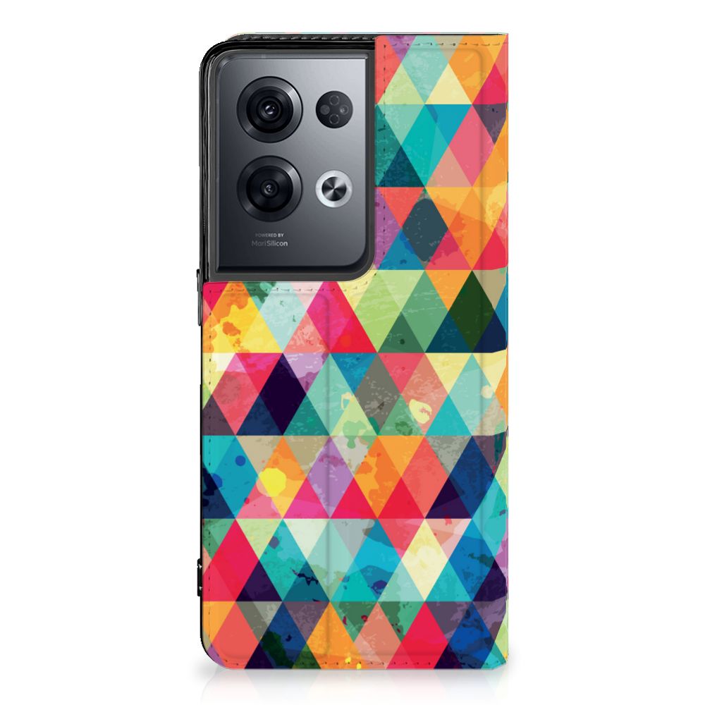 OPPO Reno8 Pro Hoesje met Magneet Geruit - B2C Telecom
