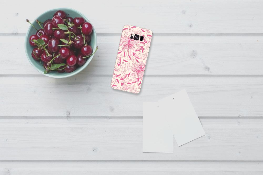 Samsung Galaxy S8 Plus TPU Case Pink Flowers