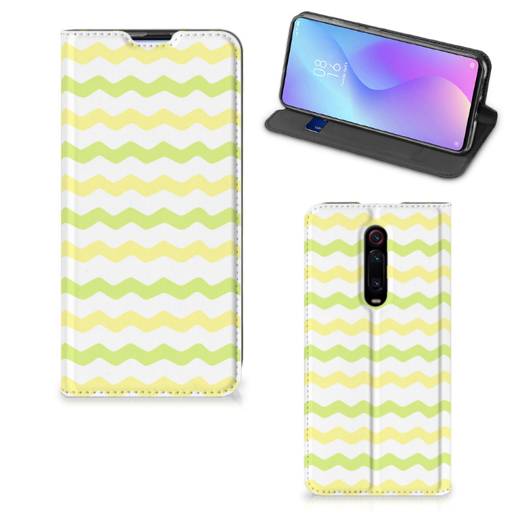Xiaomi Redmi K20 Pro Hoesje met Magneet Waves Yellow - B2C Telecom