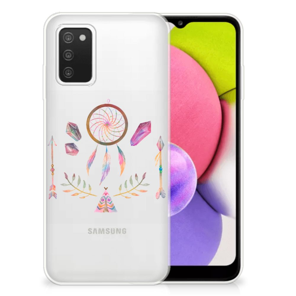 Samsung Galaxy A03S Telefoonhoesje met Naam Boho Dreamcatcher