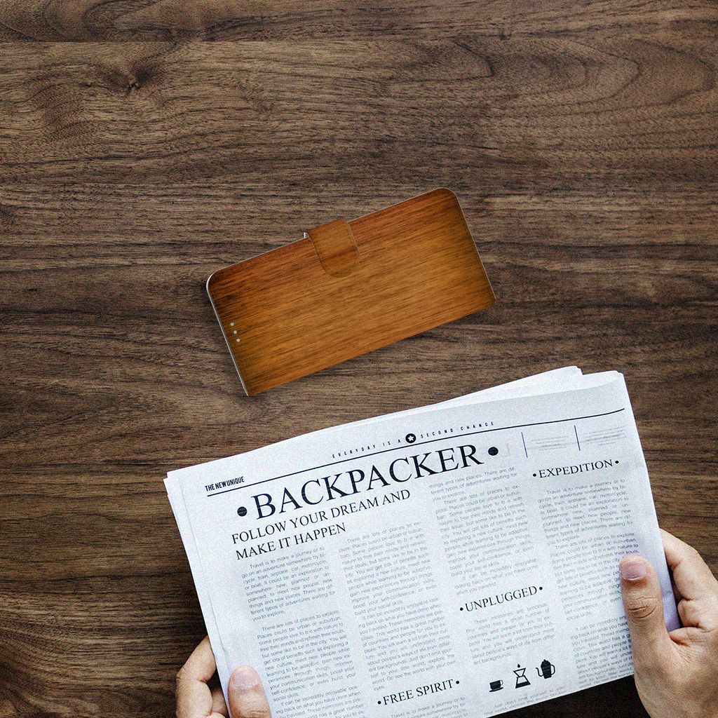Nokia 3.4 Book Style Case Donker Hout