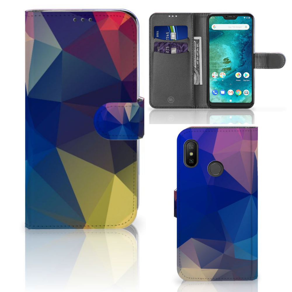 Xiaomi Mi A2 Lite Book Case Polygon Dark