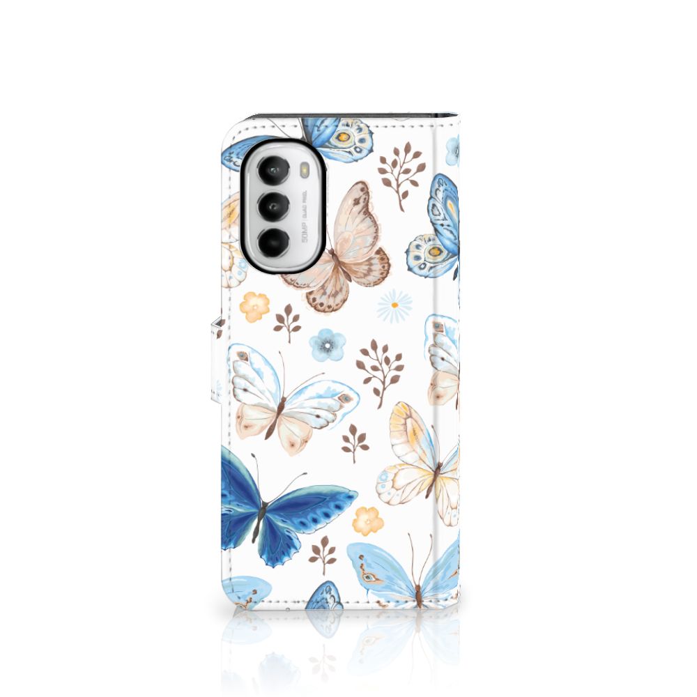 Telefoonhoesje met Pasjes voor Motorola Moto G52 | Moto G82 Vlinder