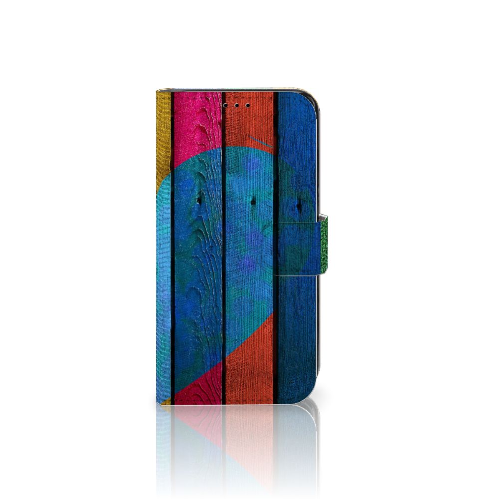 Samsung Galaxy S7 Edge Book Style Case Wood Heart - Cadeau voor je Vriend