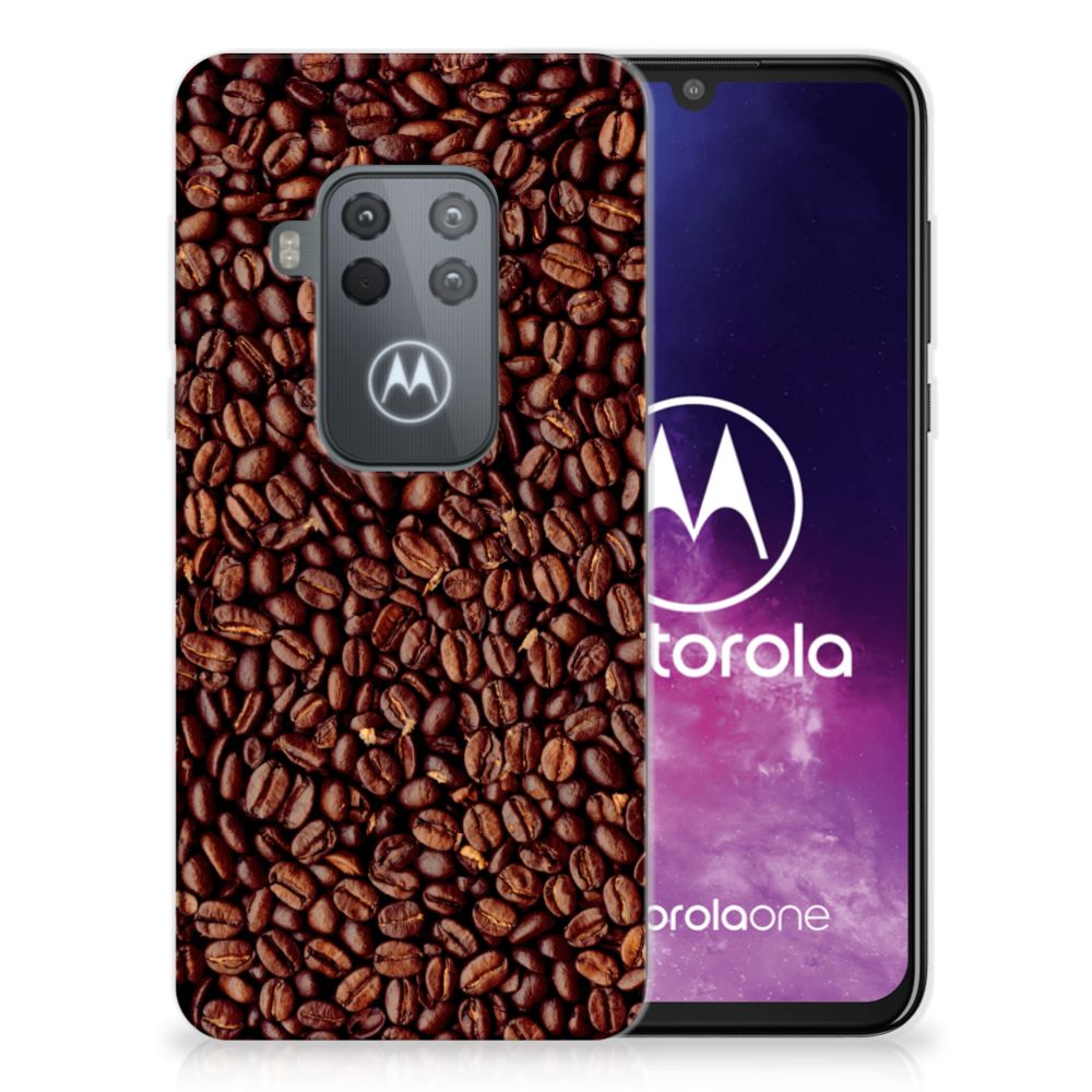 Motorola One Zoom Siliconen Case Koffiebonen