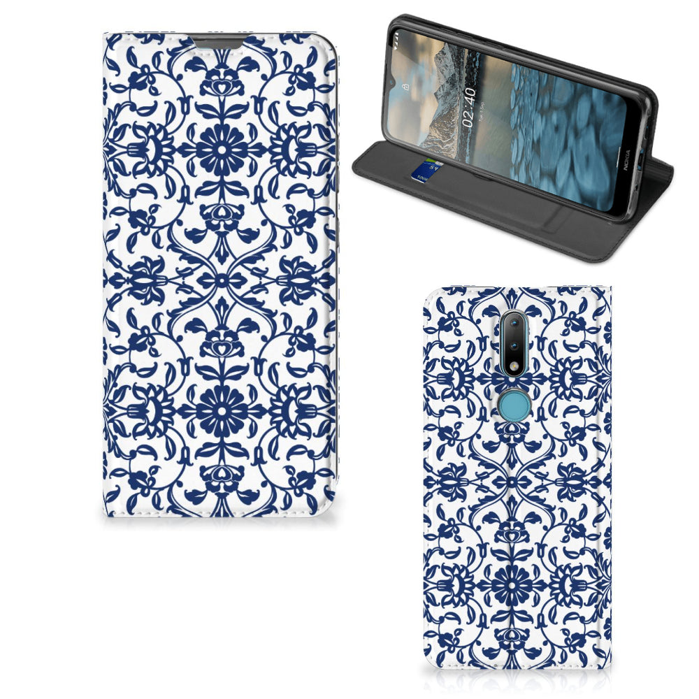 Nokia 2.4 Smart Cover Flower Blue