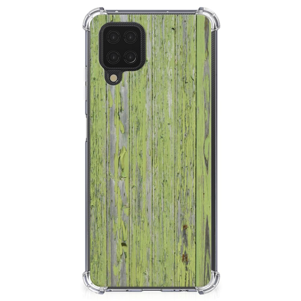 Samsung Galaxy A12 Stevig Telefoonhoesje Green Wood