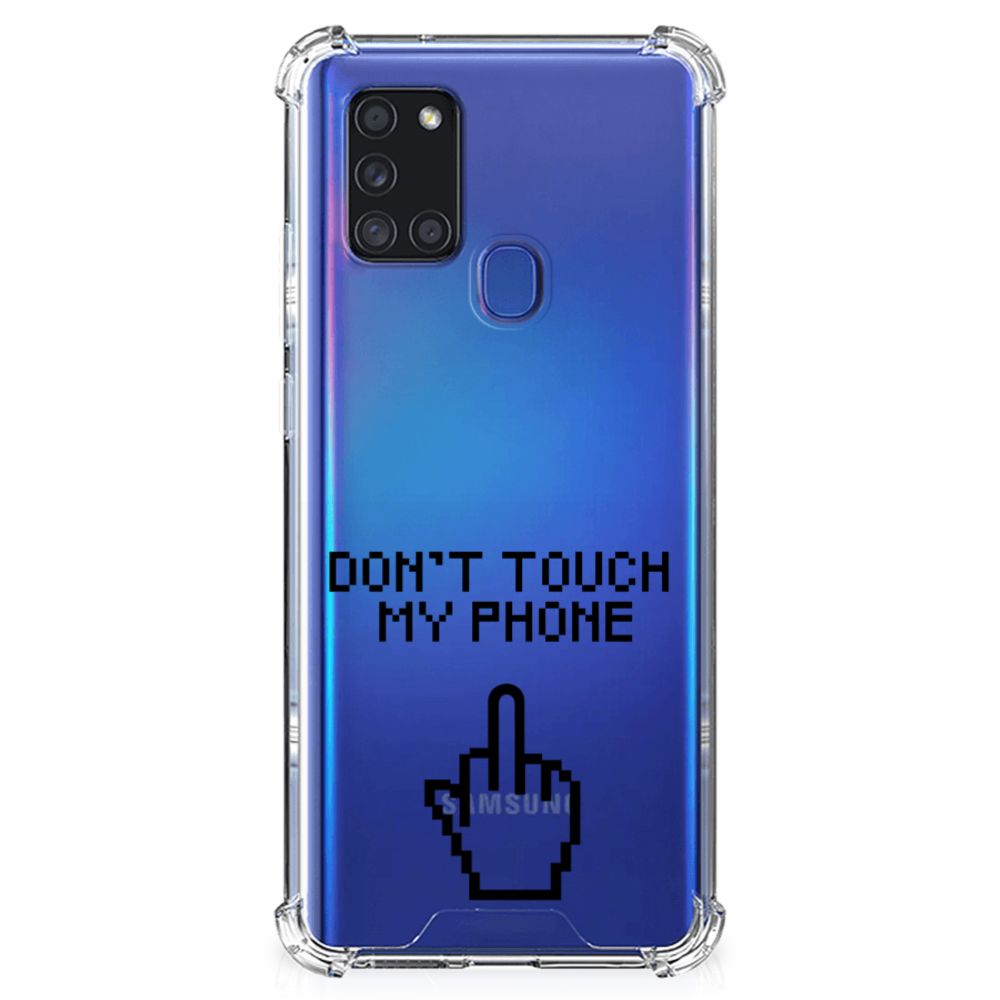 Samsung Galaxy A21s Anti Shock Case Finger Don't Touch My Phone B2C Telecom