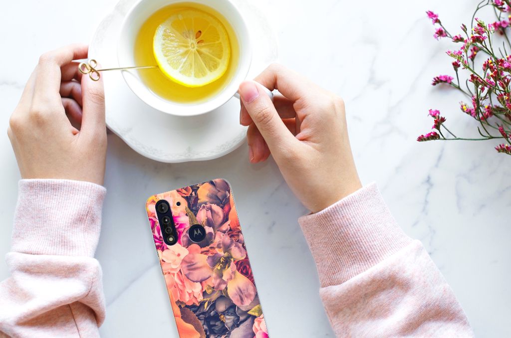 Motorola Moto G8 Power Lite TPU Case Bosje Bloemen B2C Telecom