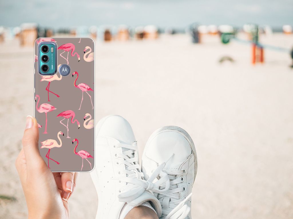 Motorola Moto G60 TPU Hoesje Flamingo B2C Telecom