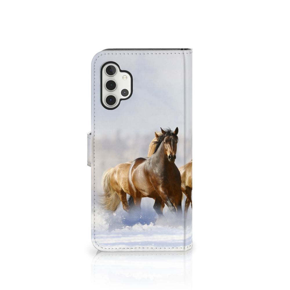 Samsung Galaxy A32 5G Telefoonhoesje met Pasjes Paarden