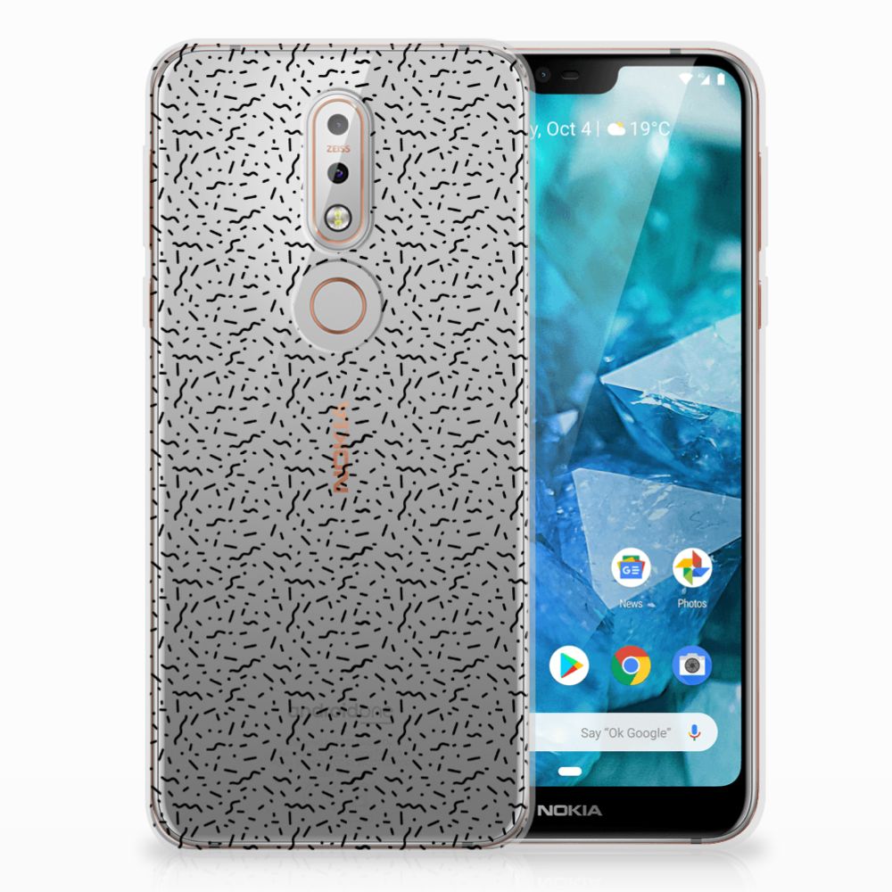 Nokia 7.1 TPU bumper Stripes Dots