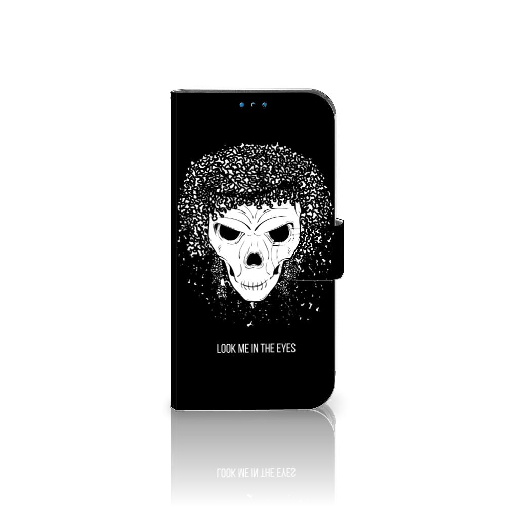 Telefoonhoesje met Naam iPhone 14 Pro Skull Hair