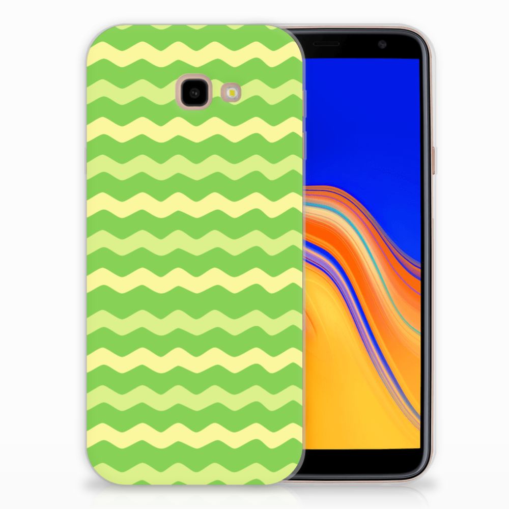 Samsung Galaxy J4 Plus (2018) TPU bumper Waves Green