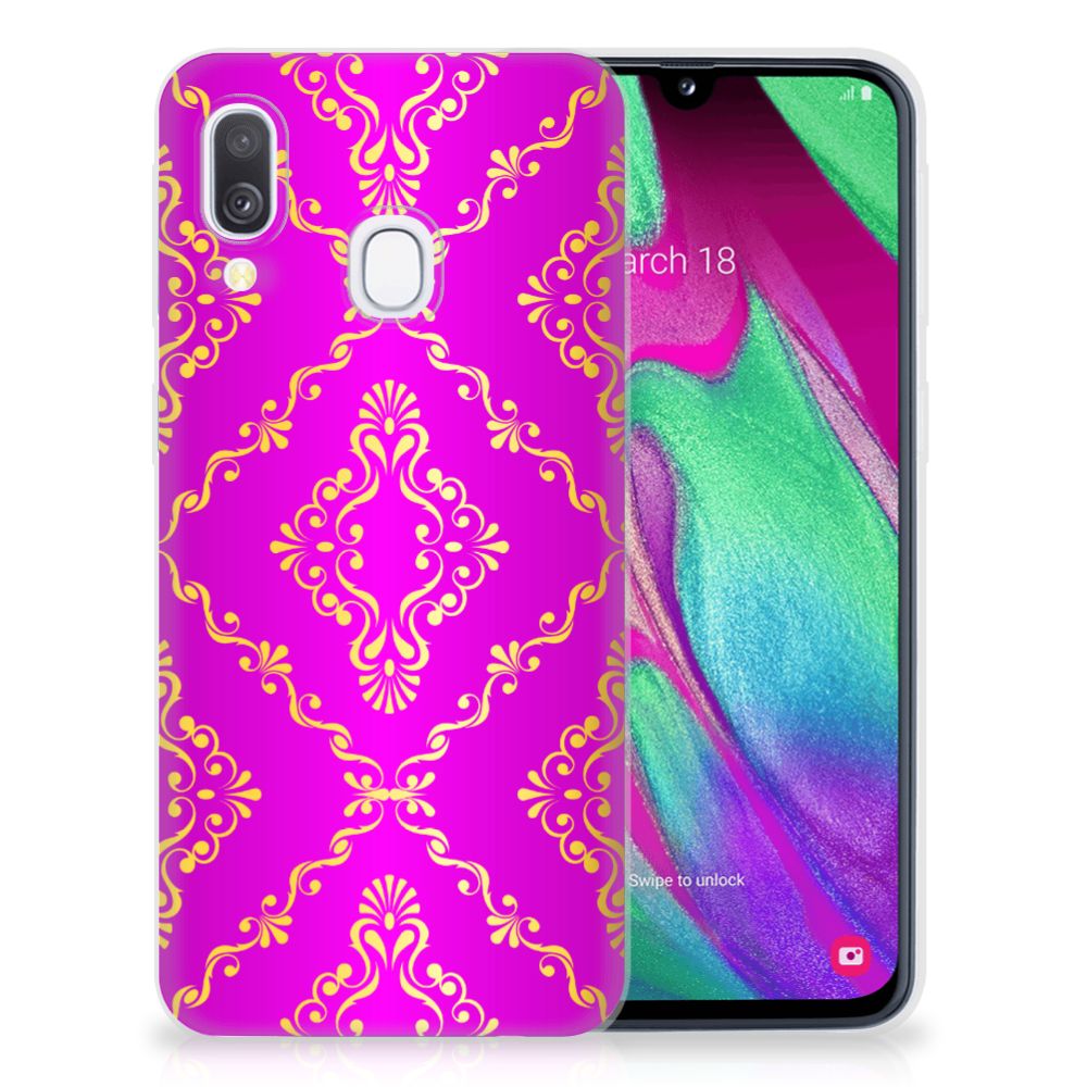 Siliconen Hoesje Samsung Galaxy A40 Barok Roze