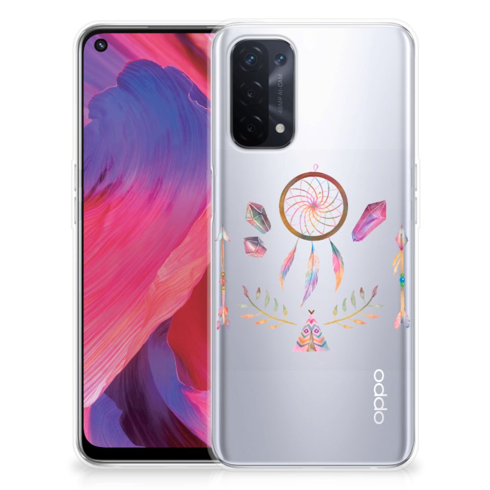 OPPO A93 5G Telefoonhoesje met Naam Boho Dreamcatcher