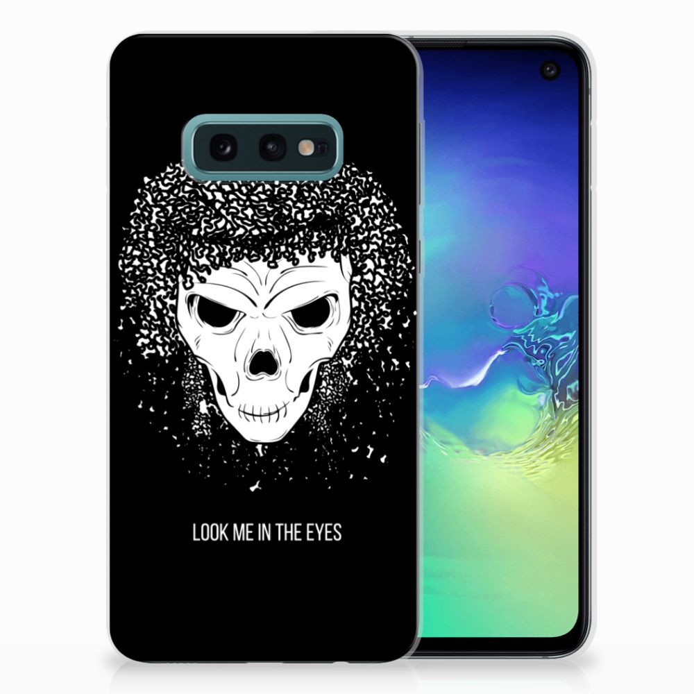 Silicone Back Case Samsung Galaxy S10e Skull Hair