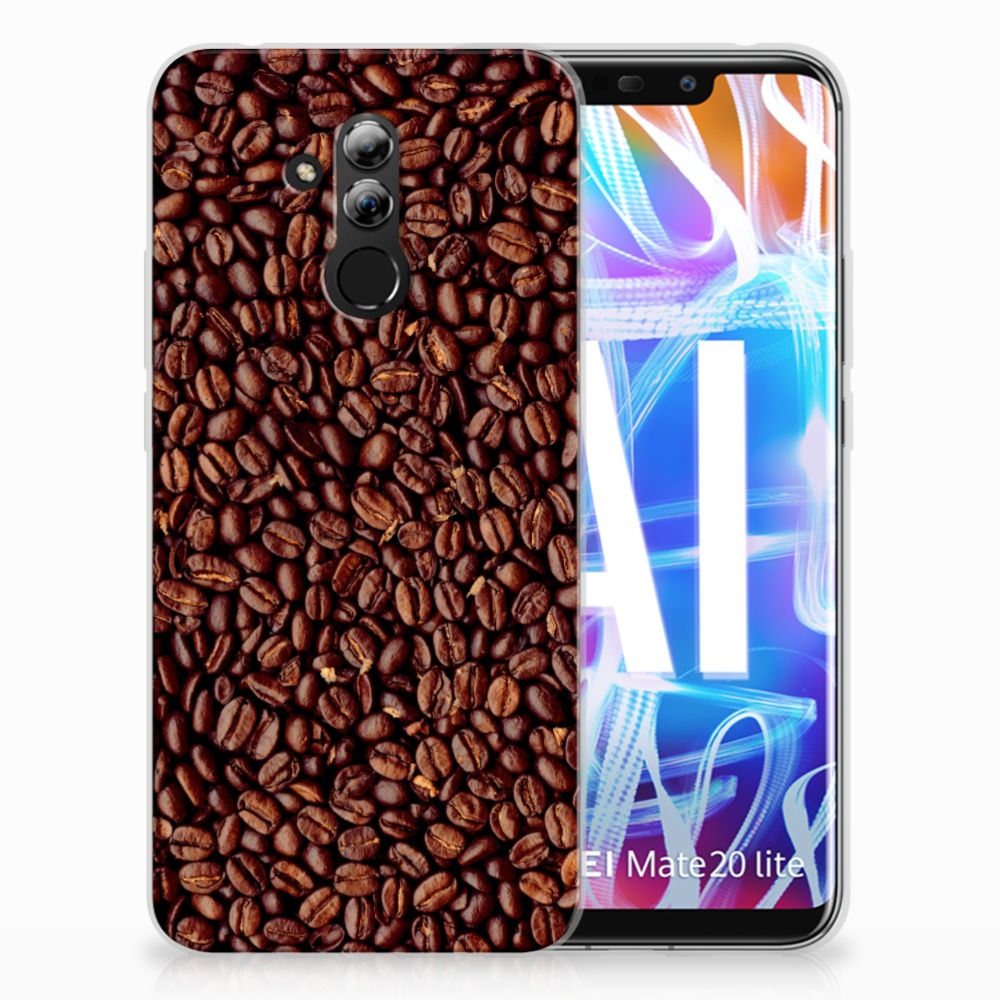 Huawei Mate 20 Lite Siliconen Case Koffiebonen