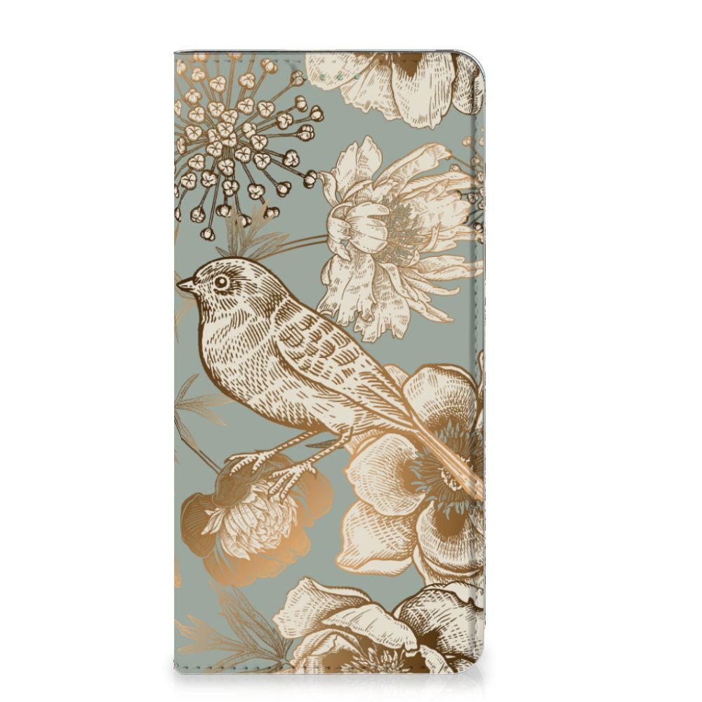 Smart Cover voor Google Pixel 7 Vintage Bird Flowers