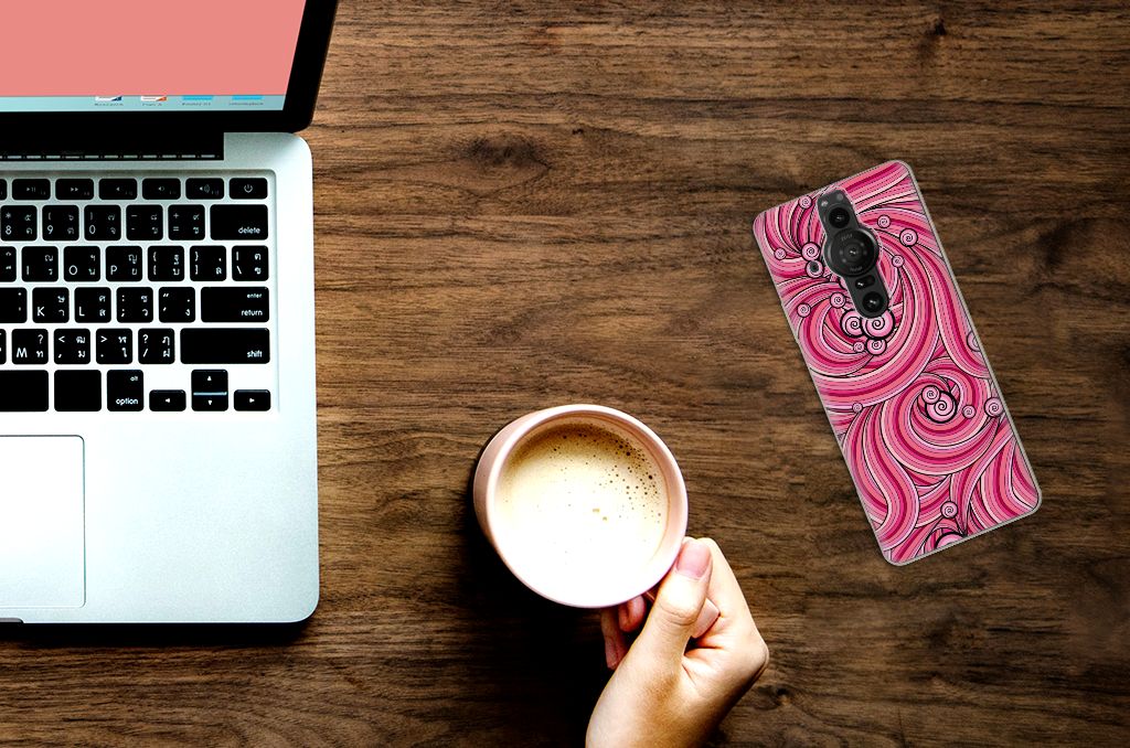 Sony Xperia Pro-I Hoesje maken Swirl Pink B2C Telecom