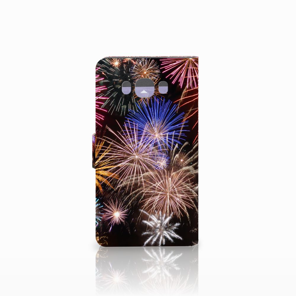 Samsung Galaxy J7 2016 Wallet Case met Pasjes Vuurwerk