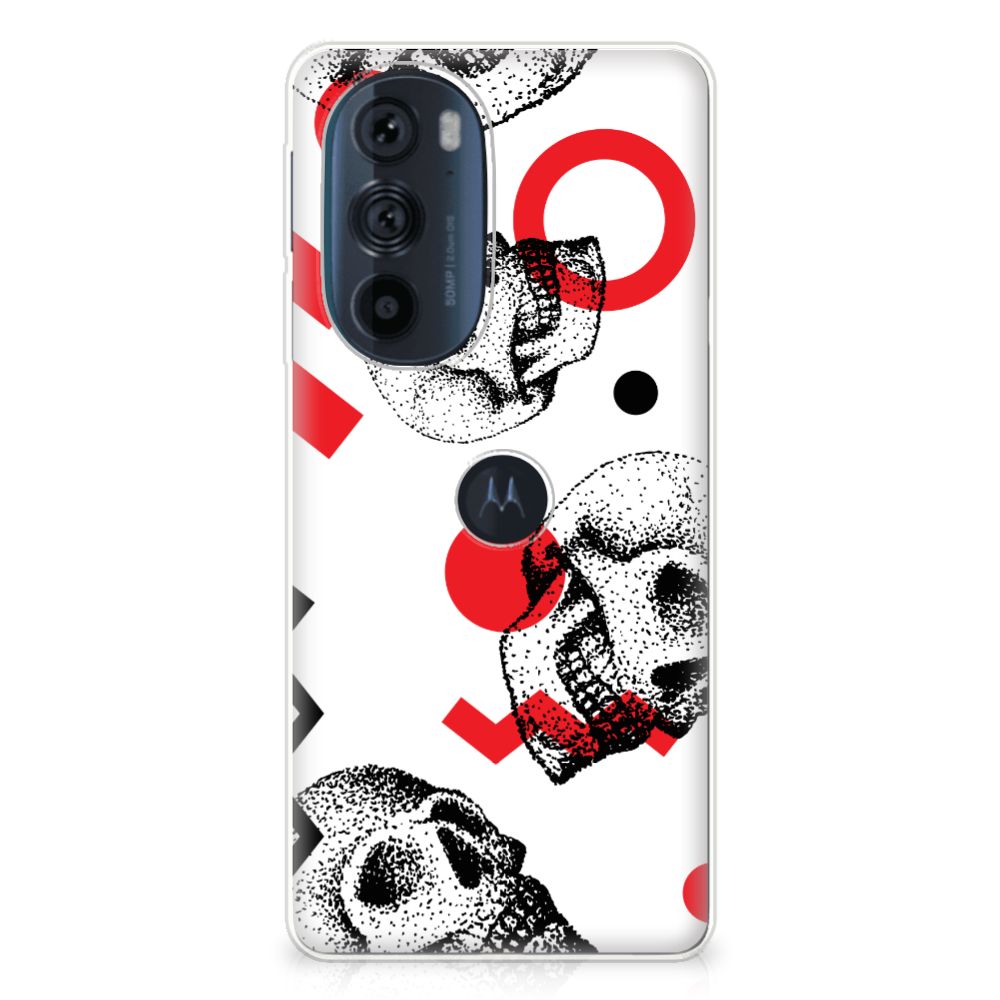 Silicone Back Case Motorola Edge 30 Pro Skull Red B2C Telecom