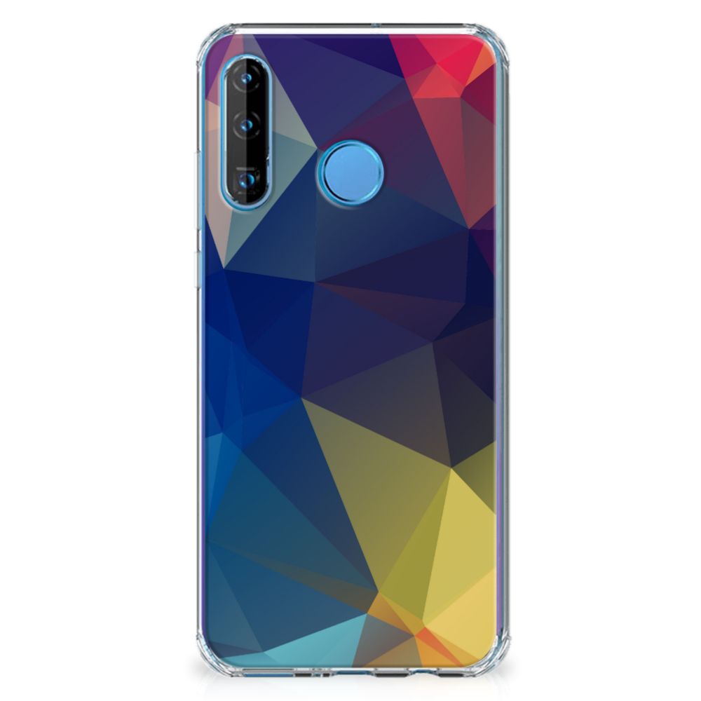 Huawei P30 Lite Shockproof Case Polygon Dark