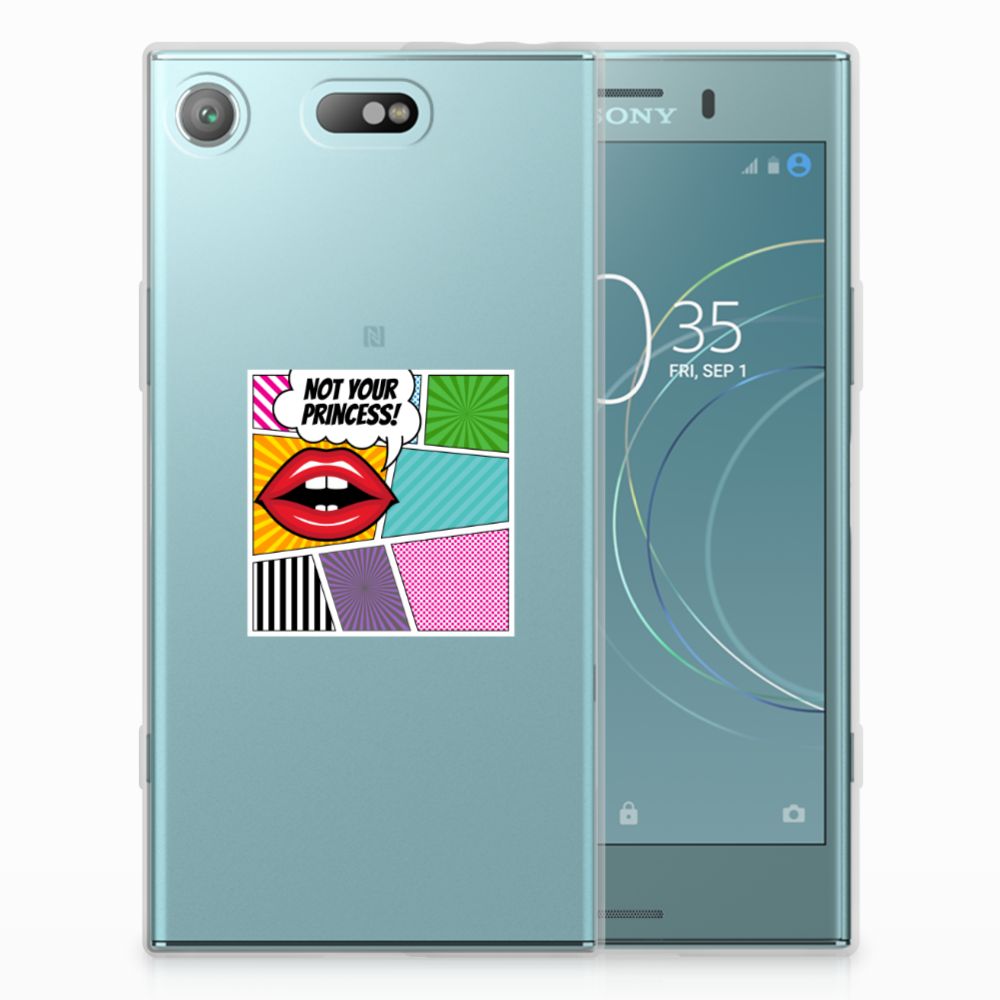 Sony Xperia XZ1 Compact Silicone Back Cover Popart Princess