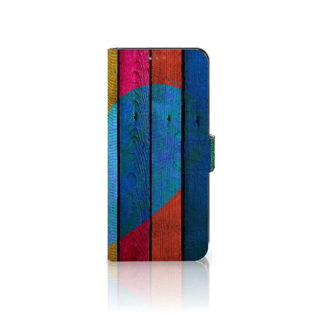 Motorola Moto G52 | Moto G82 Book Style Case Wood Heart - Cadeau voor je Vriend