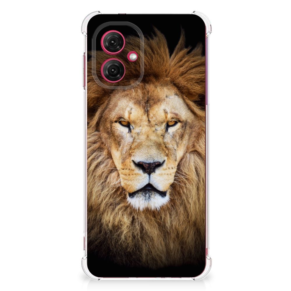 Motorola Moto G55 Case Anti-shock Leeuw