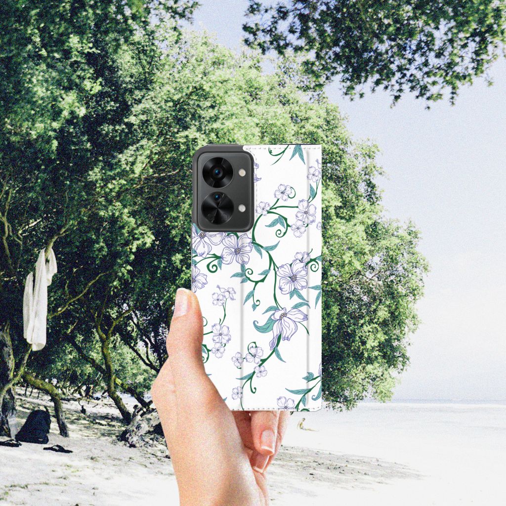 OnePlus Nord 2T Uniek Smart Cover Blossom White - B2C Telecom