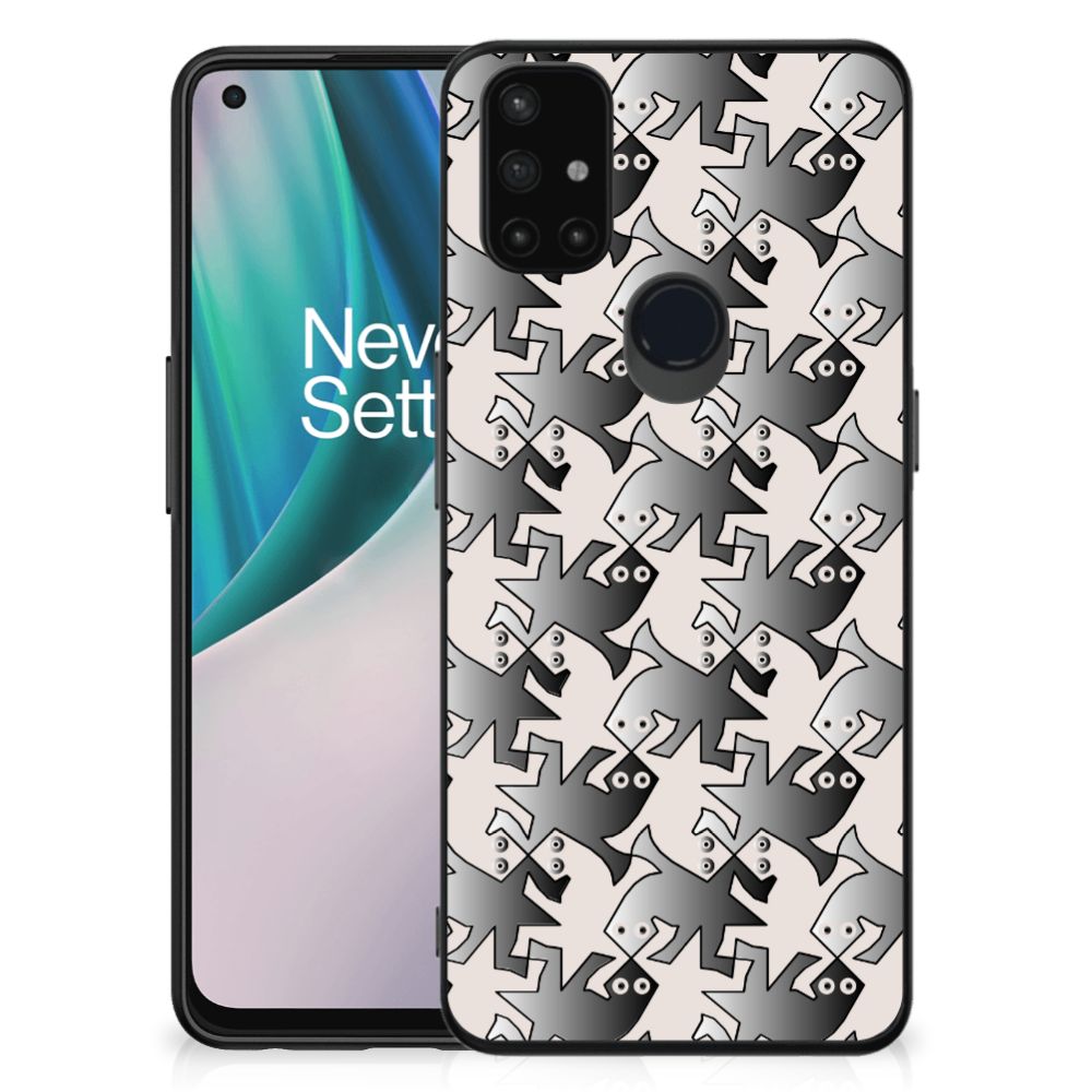 OnePlus Nord N10 5G Dierenprint Telefoonhoesje Salamander Grey