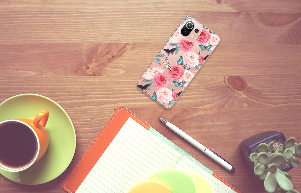 Xiaomi Mi 11 Lite | 11 Lite 5G NE TPU Case Butterfly Roses B2C Telecom