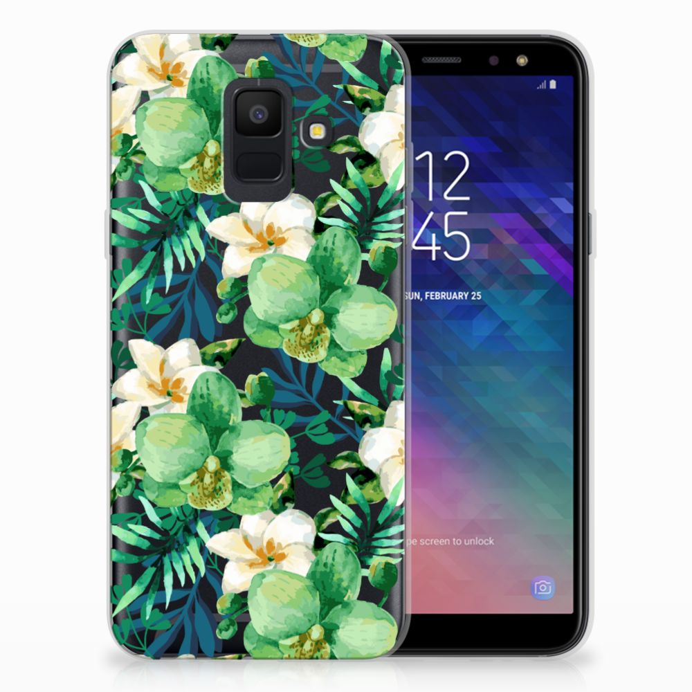 Samsung Galaxy A6 (2018) TPU Case Orchidee Groen