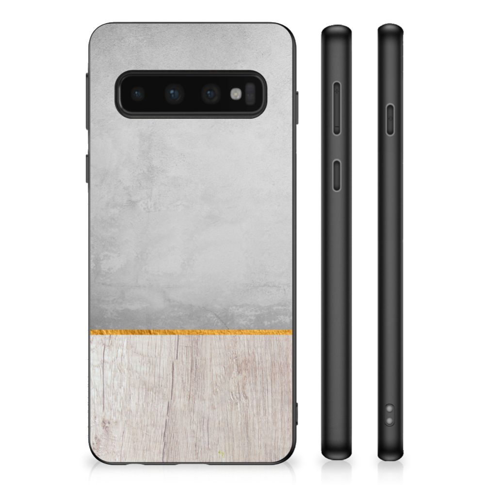 Samsung Galaxy S10 Grip Case Wood Concrete B2C Telecom