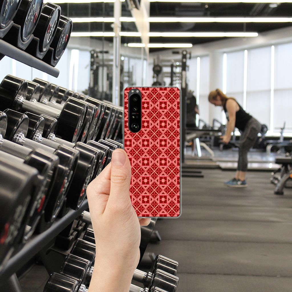 Sony Xperia 1 III TPU bumper Batik Rood B2C Telecom