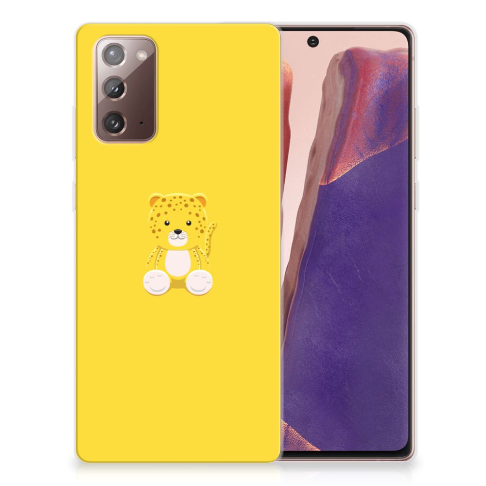 Samsung Note 20 Telefoonhoesje met Naam Baby Leopard B2C Telecom