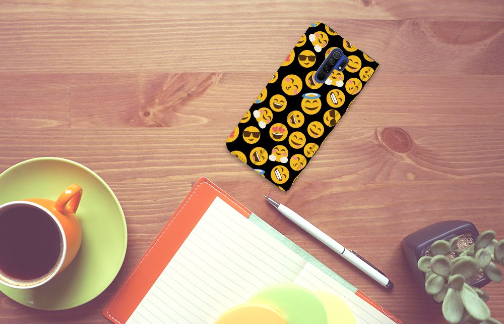Xiaomi Redmi 9 Hoesje met Magneet Emoji - B2C Telecom