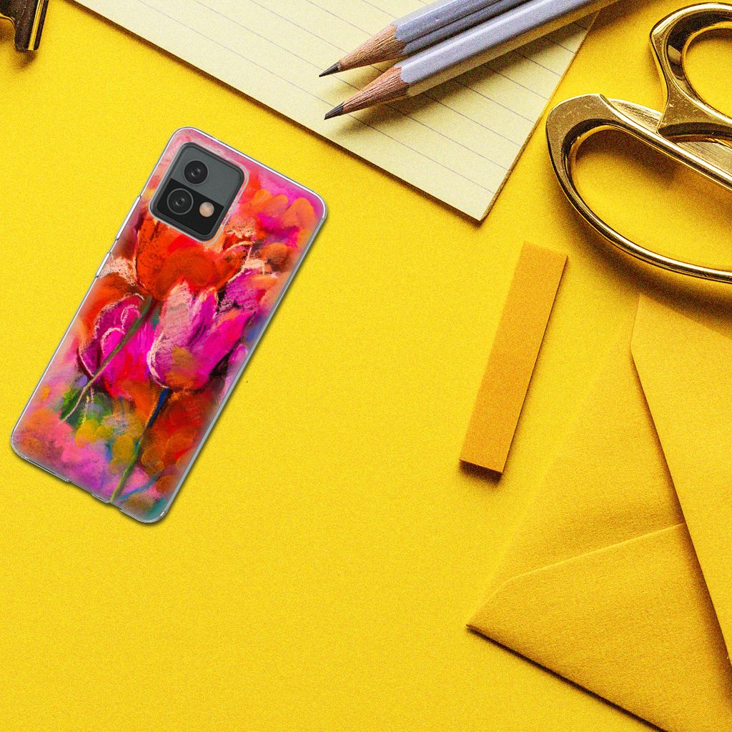 Hoesje maken Motorola Moto G72 Tulips B2C Telecom